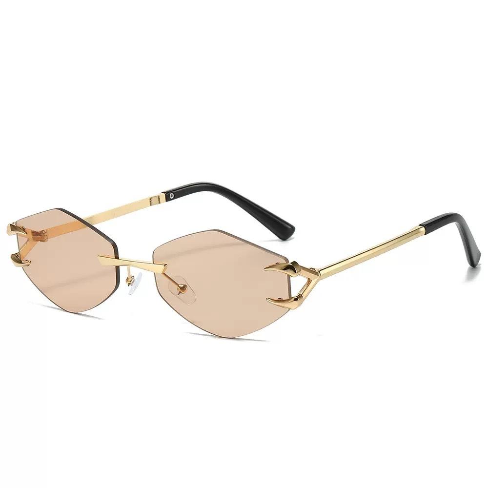 New Vintage Square Sunglasses Women Men Rectangle Sun Glasses Female Frameless Eyewear Oculos De Sol for Male Female Eyeglasses