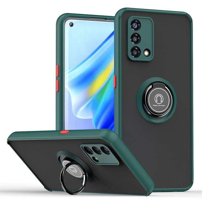 Для Oppo A74 4G чехол магнитный держатель кольцо подставка бронированные чехлы для телефонов для OPPO A74 A 74 OppoA74 4G CHP2219 матовый жесткий PC задняя крышка