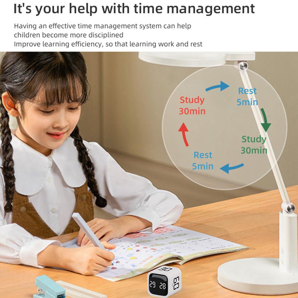 Портативный кубический таймер с датчиком силы тяжести, вращающийся таймер, функция отсчета вверх-вниз, часы 5103060 минут