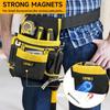 Tool Belt Magnetic Tool Pouch, 13-Pockets Tool Belts for Men, Detachable Adjustable Tool Pouch Belt for Electrician Carpenter Construction