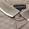 Emporio Armani Мужская текстурированная вязаная рубашка-поло с полосатой отделкой SS24 Рубашки-поло Серый 8N1FP0-1JHWZ-0650