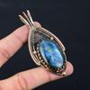 Labradorite Gemstone Pure Copper Wire Wrapped Handmade Pendant Jewelry For Gift