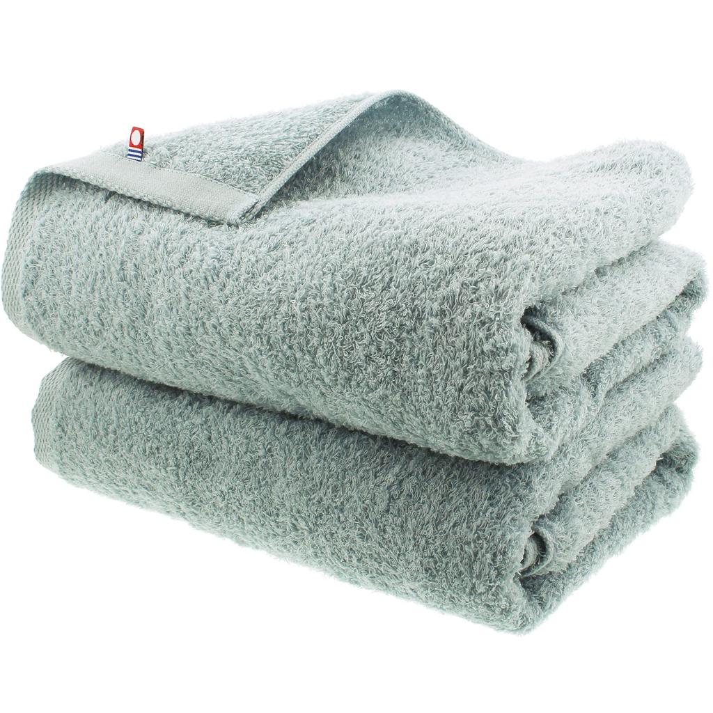 Imabari Factory Imabari Towel Certified Bath Towel Made In Japan Smoky Blue 120 X 60cm Set of 2 Approx.