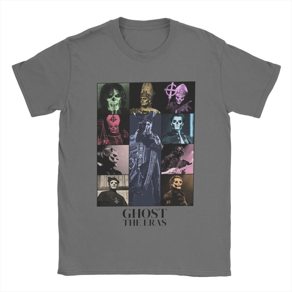 Мужские футболки Ghost B.C. Винтажная хлопковая футболка с коротким рукавом и круглым вырезом, одежда больших размеров