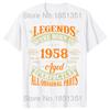 Новинка Потрясающие футболки Сделано в 1958 Графические Хлопковые Уличная одежда с коротким рукавом Подарки на день рождения Летняя футболка Мужская одежда