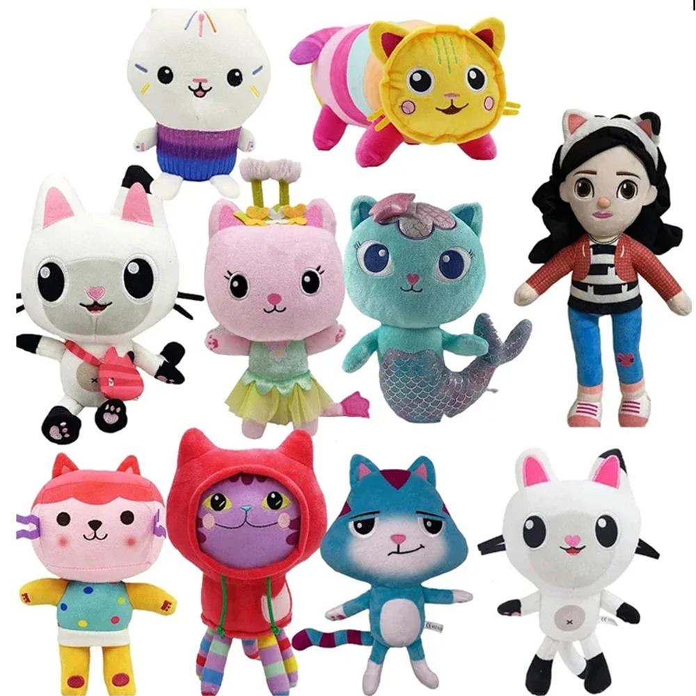 Новая кукла Gabby Dollhouse Игрушки Меркат Мультяшные мягкие игрушки Русалка Машина Кот Мягкая кукла Детские подарки на день рождения Рождество