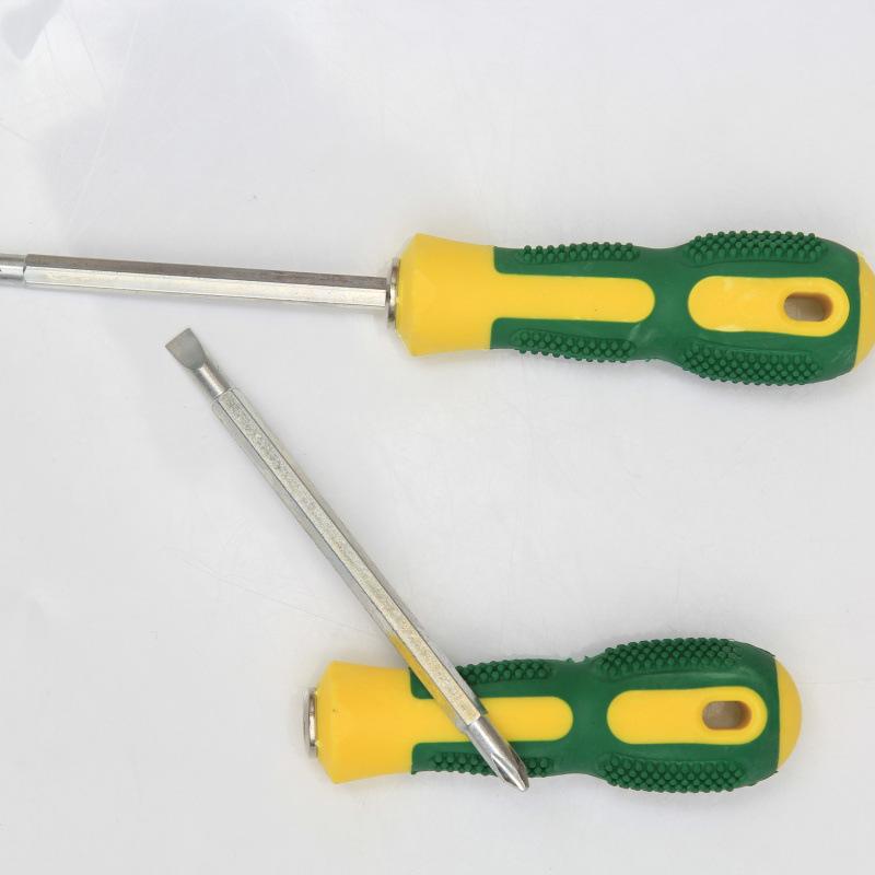 Multipurpose Massage Handle Dual-purpose Screwdriver with A Cross Shaped Burr and 4-inch Dual-purpose Screw Screw Driver Tools
