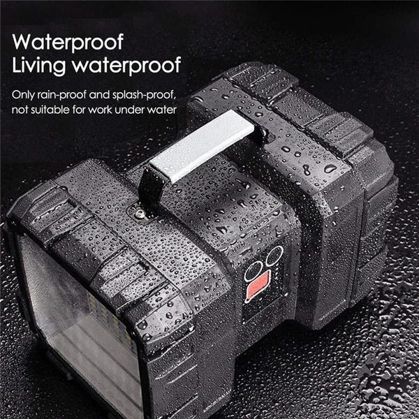 Bright Double Head Handheld LED Spotlight Flashlight Searchlight Waterproof Rechargeable Floodlight LED Work Light Outdoor Hiking Camping Lantern