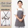 Lightweight Children's Canvas Apron Minimalist Kids Chef Costume Kids Cooking Apron  Baking