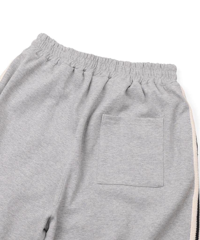 EASY NO EASY Track Line Pintuck Sweatpants - Gray