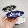 ysbf1 12.5x5cm Aluminum Overlay Emblem For Ford Focus 3 Fiesta Fusion Front Grille Badge Escape Kuga Transit Edge Mondeo Auto Parts