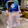 Для Motorola Razr 40 Ultra блестящий чехол для телефона модный противоударный держатель-подставка с кольцом IMD задняя крышка