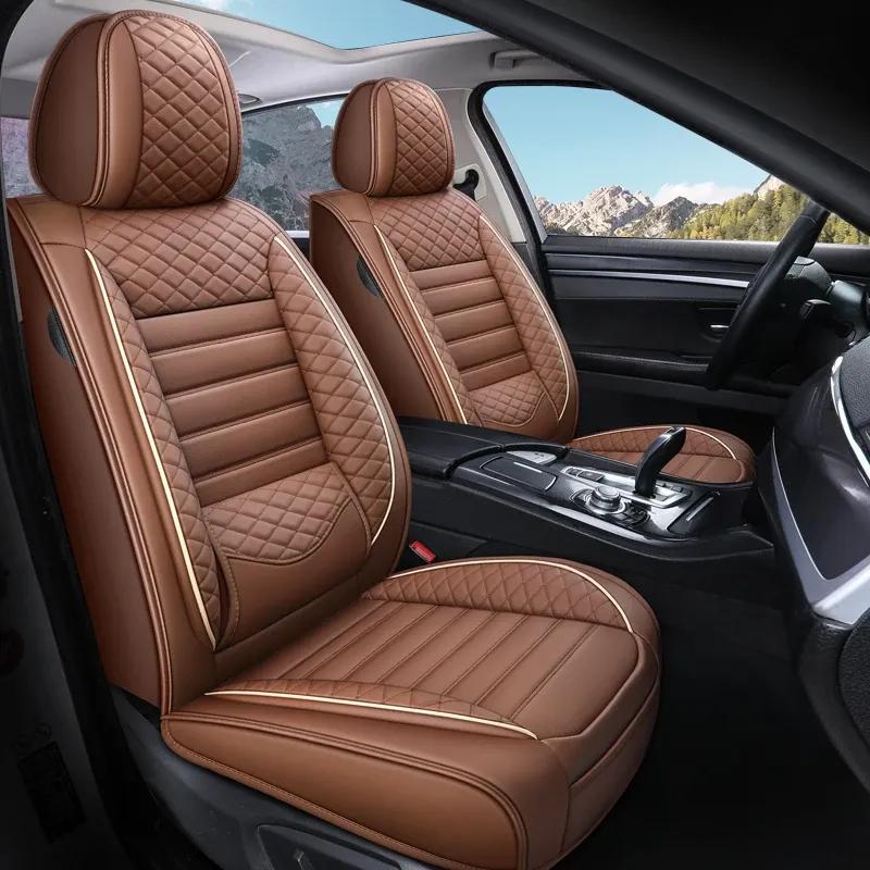 Luxurious PU leather car seat cover, 3D wing & fixed lumbar support - Soft, comfortable and durable, suitable for most Car