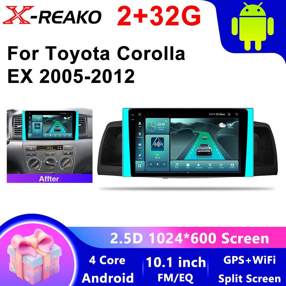 Для Toyota Corolla E130 E120 2000-2006 Android 13 Автомобильный Радио Мультимедийный Плеер Навигация GPS Carplay 2din Стерео DVD