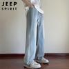 JEEP SPIRIT Men's Straight Wide-Leg Jeans