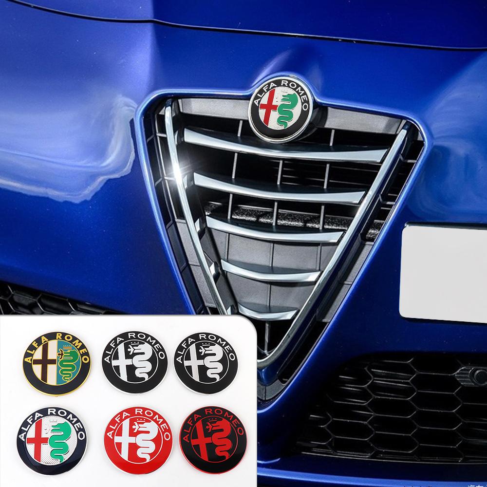 2026 Hot Sticker 3D Metal Car Front Grille Fender Badge Auto Exterior Accessories For Alfa Romeo Giulia Stelvio Giulietta 156 15