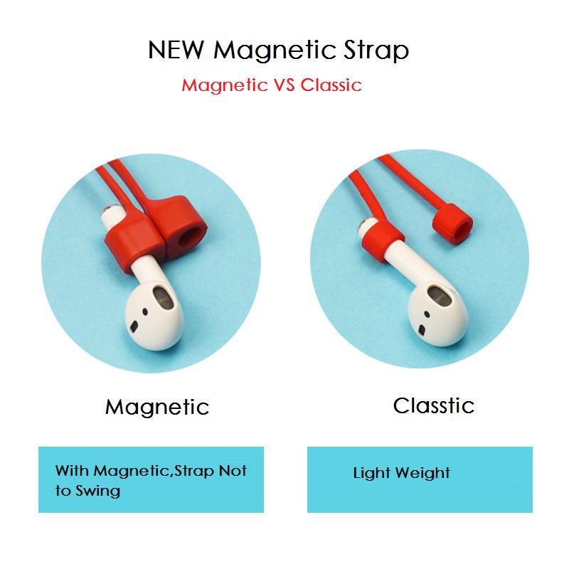 For AirPods1/2/3  Anti-Lost Magnetic Silicone Earphone String Rope For Airpods Pro Earphones Strap Cord