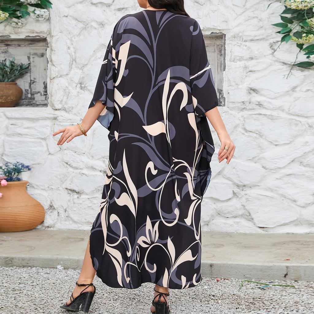 Women's Dress, Colorful Floral Prints, Vacation Loose Robe, Bikini, Sun-protective Smock