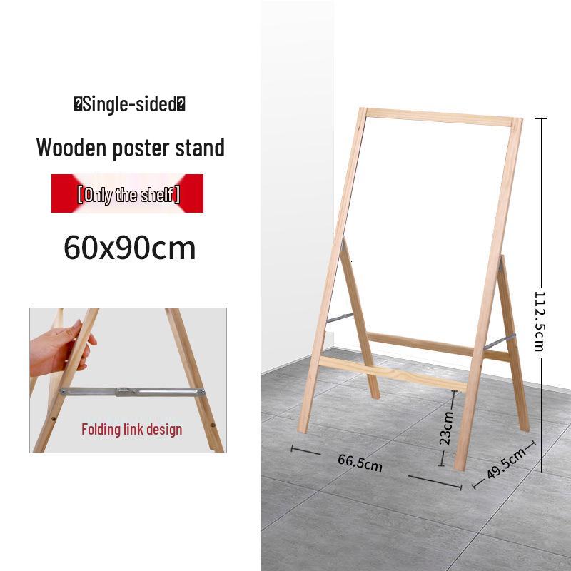 Деревянный стенд: Оригинальный цвет дерева, 60x80 односторонний, 60x90 двусторонний, рекламная стойка-билборд