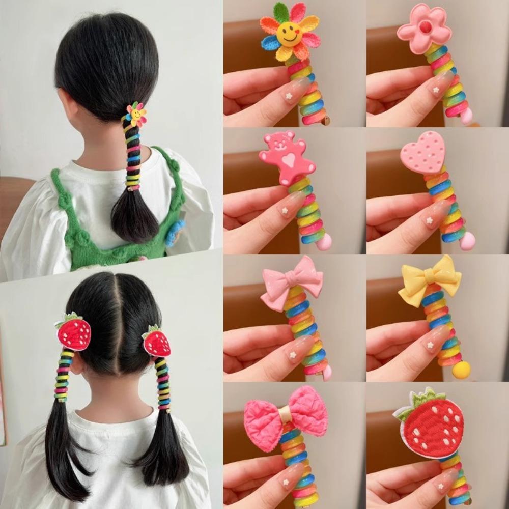 Colorful Hair Ties Spiral Coil Hair Rope Fashion Hair Accessories  Women