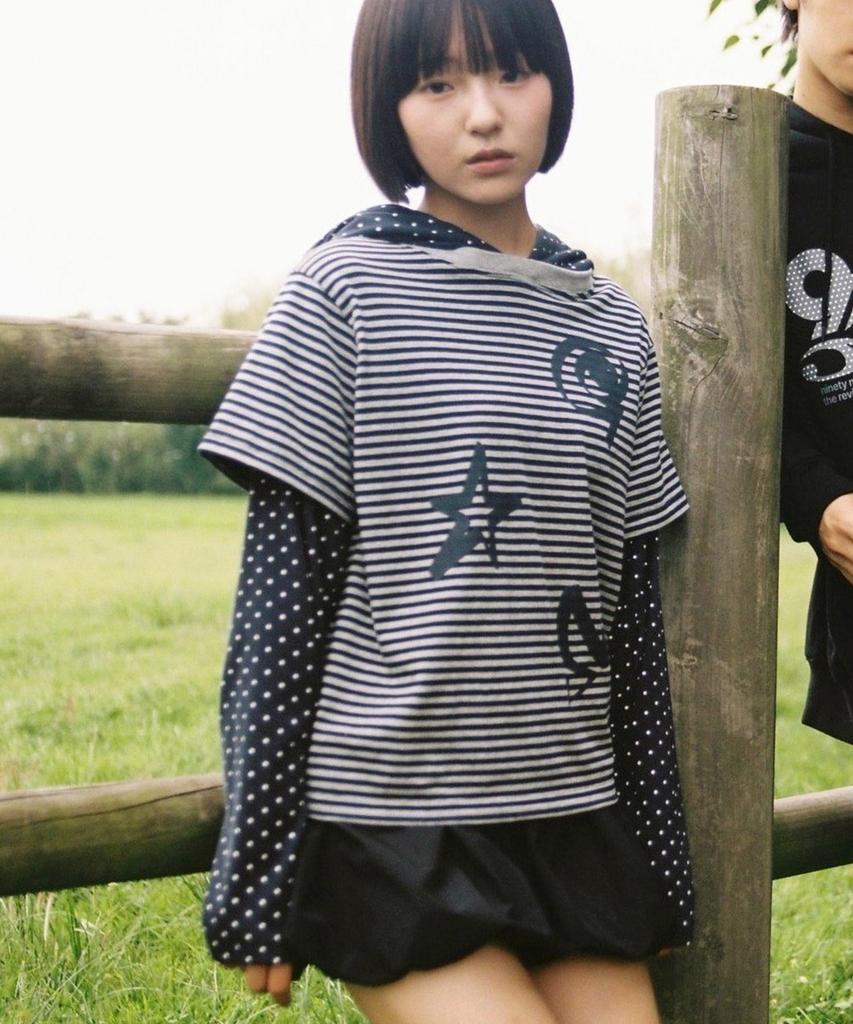 ISTKUNST X9090 9Star Layerd Hood Ls Tee_Navy(Ik2Ffmt555B)