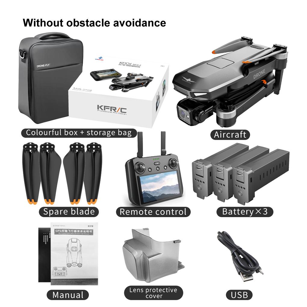 KF104 / KF104MAX2 Профессиональный Дрон WIFI 360 Обход Препятствий Сенсорный Экран FPV Бесколлекторный С 4K Камерой 3-Осевой Подвес RC Дрон