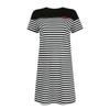Women's Casual Short-sleeved Round Neck Striped Short Dress