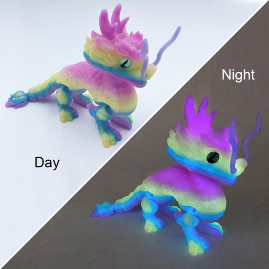 3D-печатная фигурка дракона, реквизит для фотосъемки, реалистичный, яркий, цветной мини-дракон