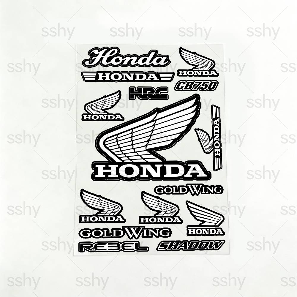WKB5  FOR HONDA RACING Multi Scene Waterproof Reflective Scratch Cover Stickers Fit Auto Motorcycle Helmet Refrigerator Water Cup