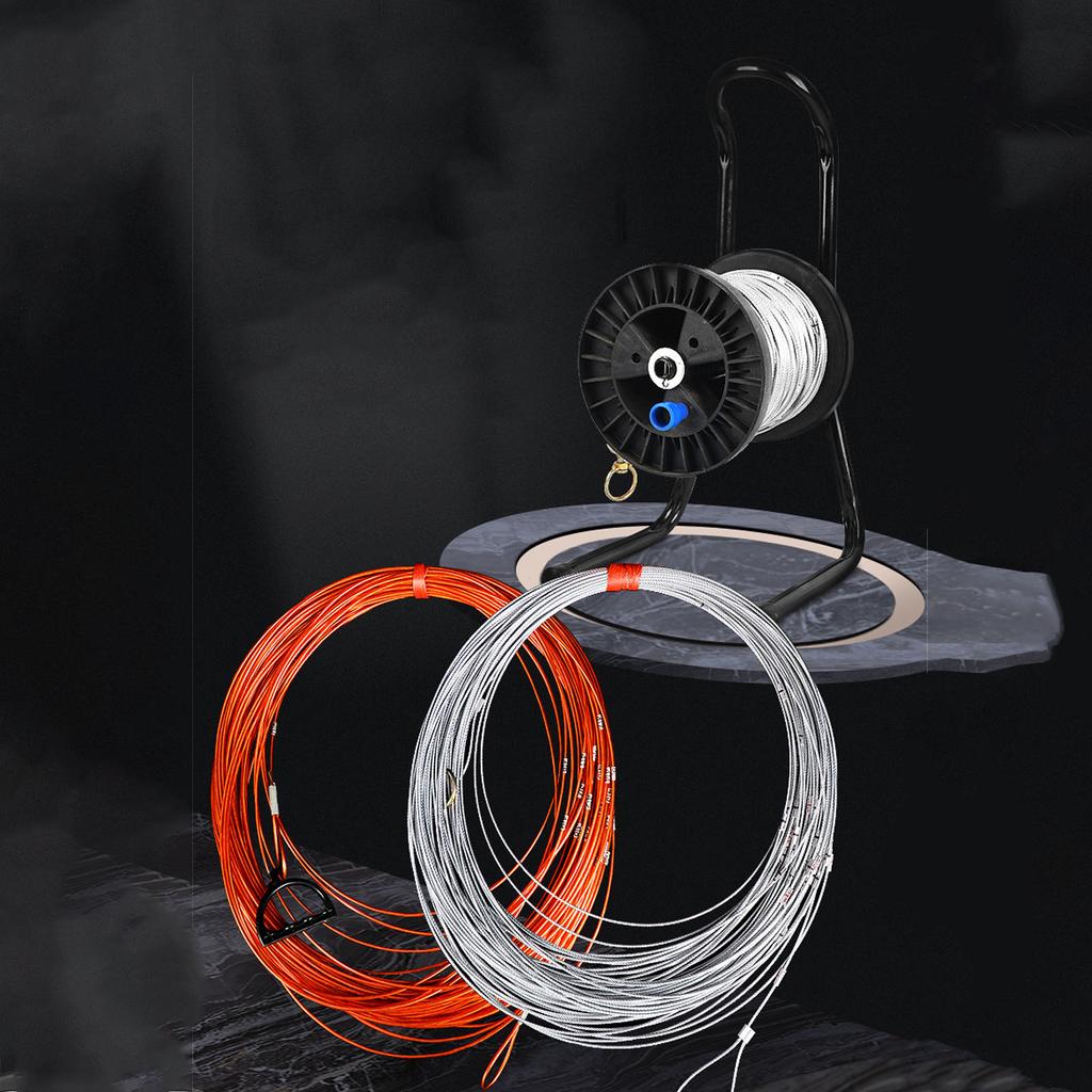 50 м веревка для измерения скважин прозрачные весы не усаживающиеся портативная стальная проволочная веревка для строительства