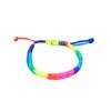 Women's Nightclub Rainbow Fluorescent Colorful Braided Woven Bracelet