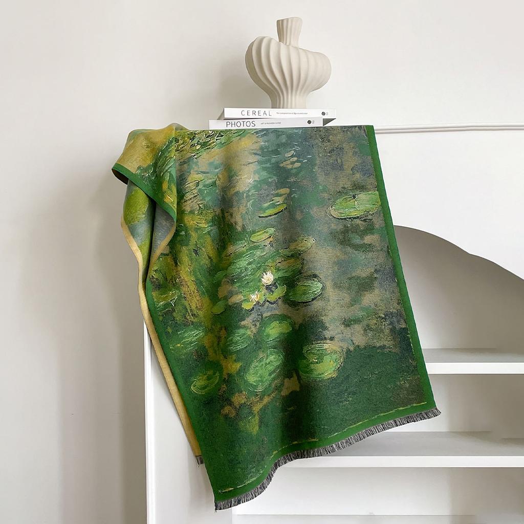 Ladies Latest Style Winter Two-Sided Jacquard Imitation Cashmere Scarves Top Quality Thick Wrap Shawl Womens Faux Cashmere Scarf