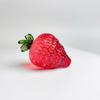 Red Strawberry Glass Decorative Fruit For Table