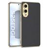 For Samsung Galaxy S25 Edge Case Electroplating TPU+PC+PU Phone Back Cover