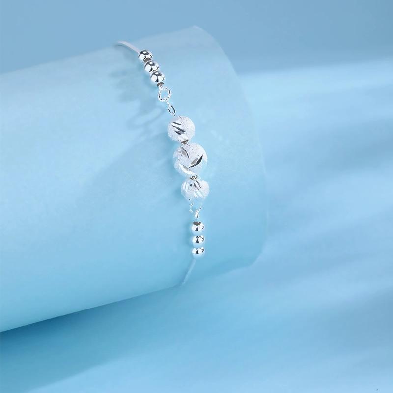 S990 Браслет из чистого серебра Оригинальный браслет Sansheng Sanshi Lucky Beads Модный универсальный браслет