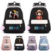 Anime One Piece Classic Kawaii Backpack Sweet Soft Backpack Printed Boy Girl Schoolbag Daily Bookbag for Men Women Travel Leisure Bag Rucksack Mochila