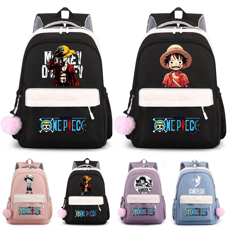 Аниме One Piece Классический Kawaii Рюкзак Милый Мягкий Рюкзак Печатный Мальчик Девочка Школьный Ранец Повседневный Портфель Для Мужчин Женщин Дорожная Сумка Для Отдыха Рюкзак Mochila