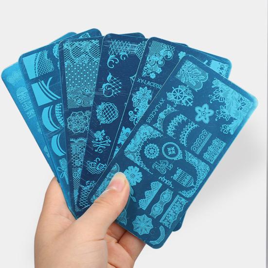 Набор пластин для штамповки банты цветы кружевной дизайн маникюр украшения металлические пластины переводные шаблоны серии Sweet