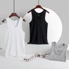 Men's Sleeveless Cotton Vest - Solid Color, Large Size, Summer Sports & Leisure Wear