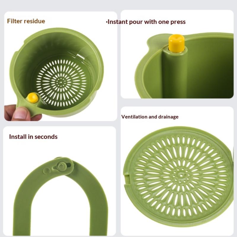 2 В 1 Корзина для слива раковины Подвесная фильтр-сетка для крана Регулируемая автоматическая корзина Стойка для губки для раковины Кухонный сборщик отходов