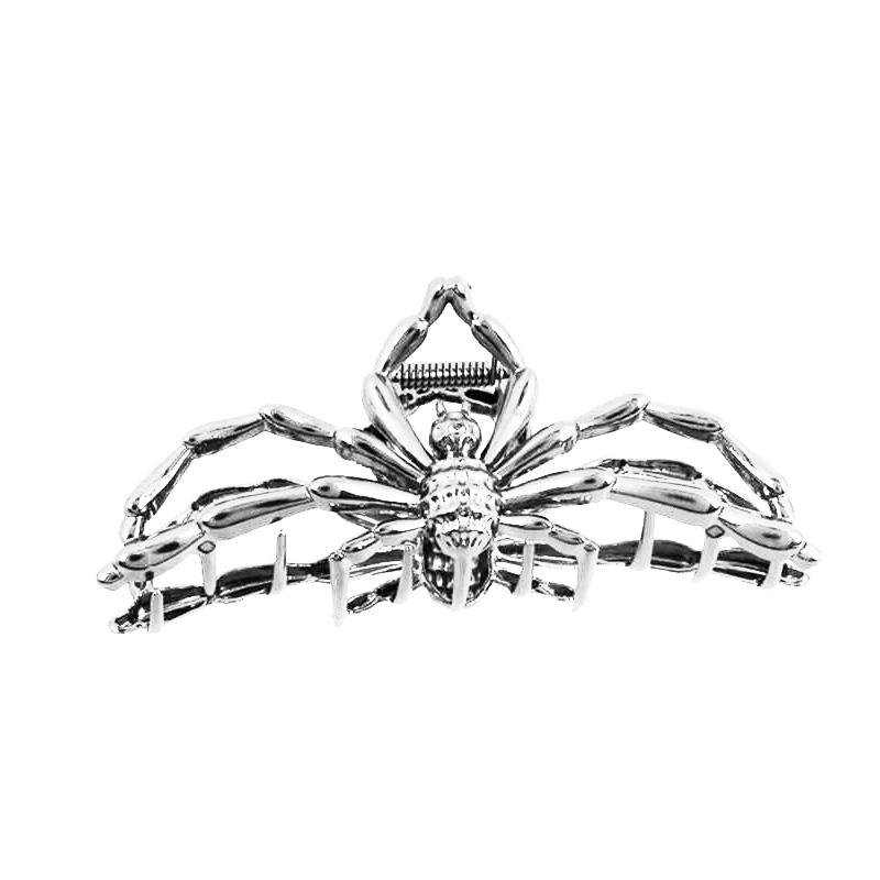 2PCS Fashion Gothic Style Spider Hairpin Shark Clip Halloween Decor Claw Clips Strong Hold Null