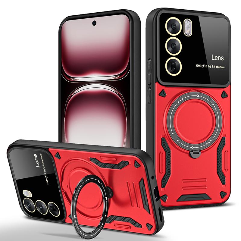 Противоударный чехол-броня для телефона OPPO Reno 12 для Oppo Reno 12 Pro, противоударный, с держателем-кольцом для пальца, магнитная крышка, чехлы Capa Reno 12