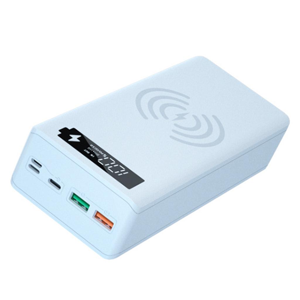 Съемный ЖК-дисплей QC3.0 PD DIY 16x18650, чехол для батареи, внешний аккумулятор, корпус 5 Вт/10 Вт, беспроводная зарядная коробка без батареи