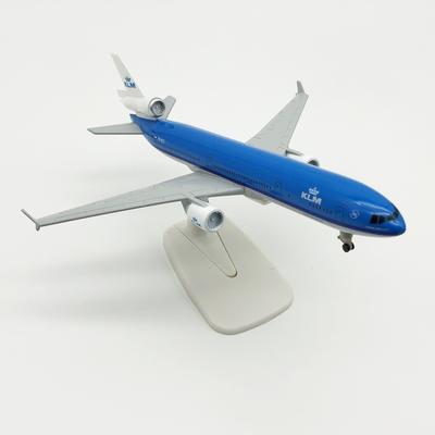 Выставочная модель самолета KLM Airways MD-11, 20 см, масштаб 1/400, литой, MD11, сплав, с подставкой, коллекция самолетов