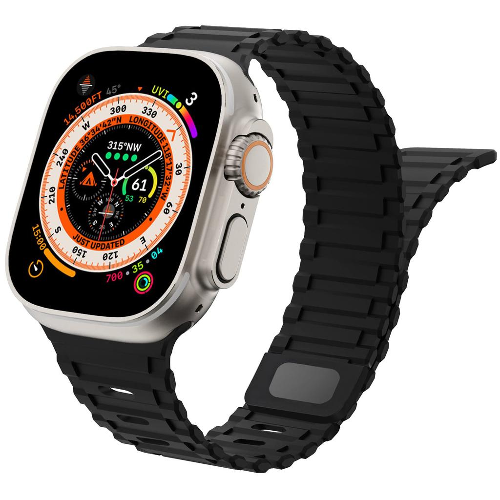 Magnetic Strap for Apple Watch Band Ultra 2 49mm 44mm 40mm 45mm 38mm 41mm 42mm Silicone Bracelet iWatch Series 9 8 7 6 Se bands