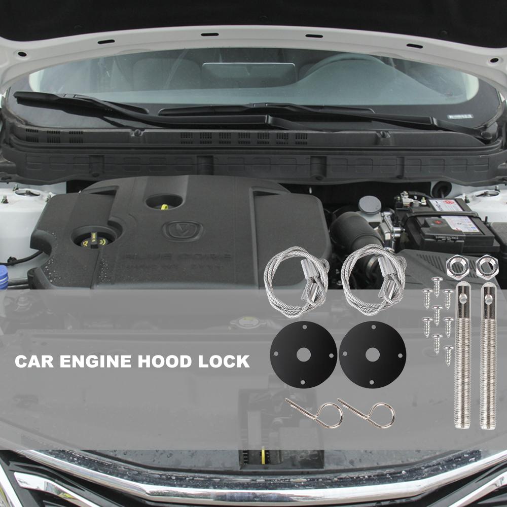 Универсальный комплект зажимов для замка капота из нержавеющей стали Perfect Fit Car Quick Release Modified Accessories Motor Mount Cap Pin Plate