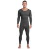 Мужское термобелье с длинным рукавом, круглым вырезом, теплый базовый слой, мягкие дышащие топы и низ, комплект для холодной зимней погоды
