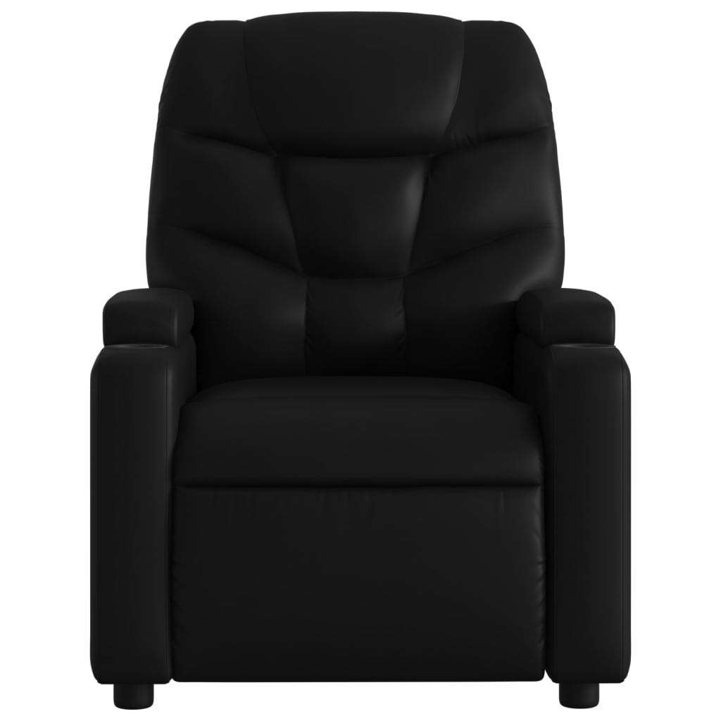 Massage Relax Chair Artificial Leather Black