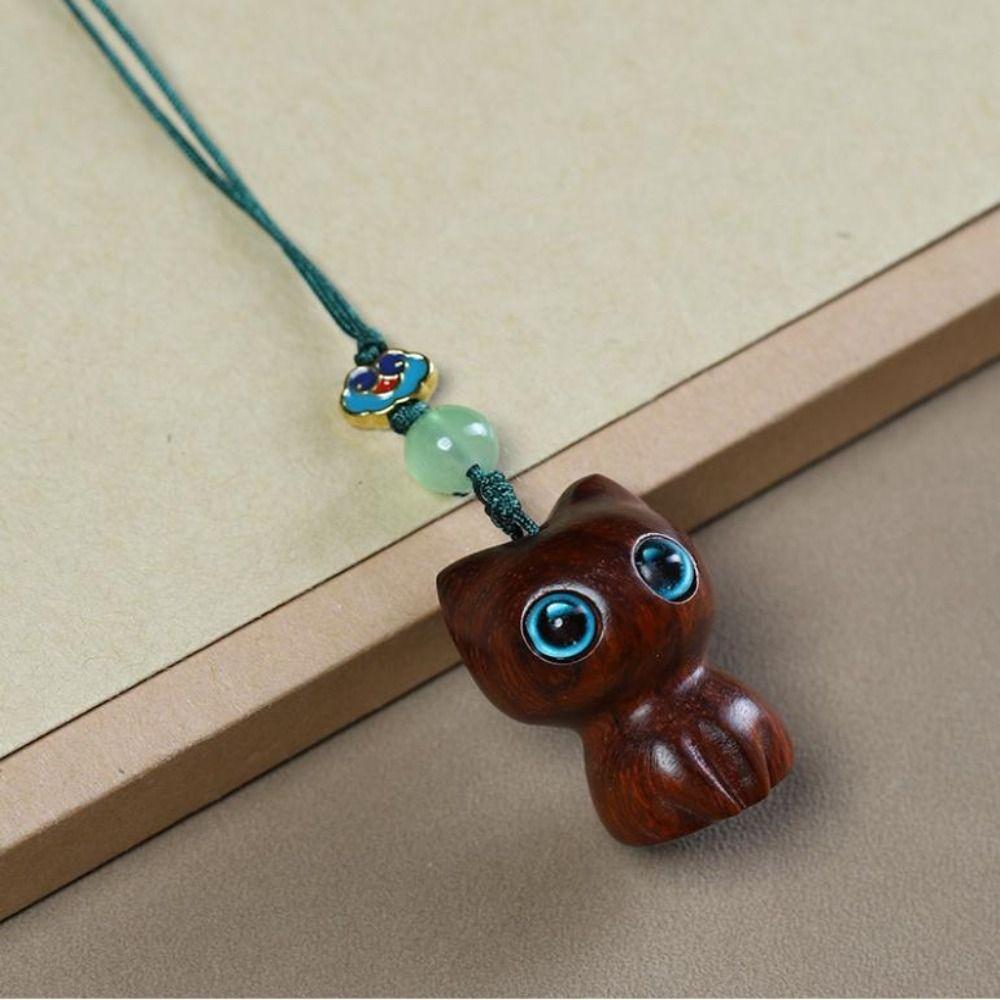 Китайский стиль сандалового дерева брелок кулон брелок ремешок милый мобильный телефон кольцо для женщин