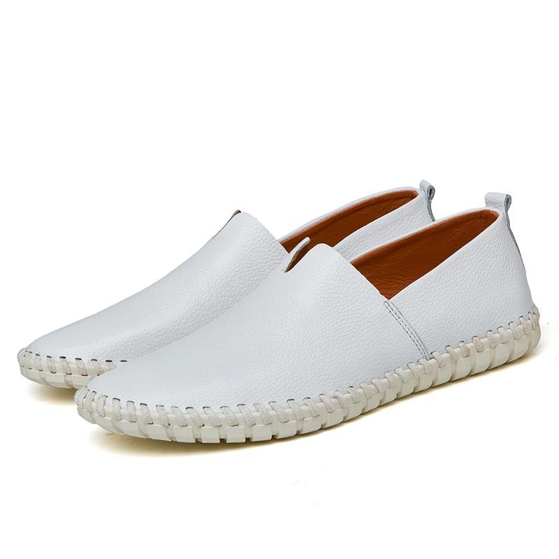 Большие размеры Мужские мягкие туфли из натуральной кожи слипоны Black Hole Shoes Туфли из натуральной кожи с дышащими вставками Мужские повседневные британские туфли